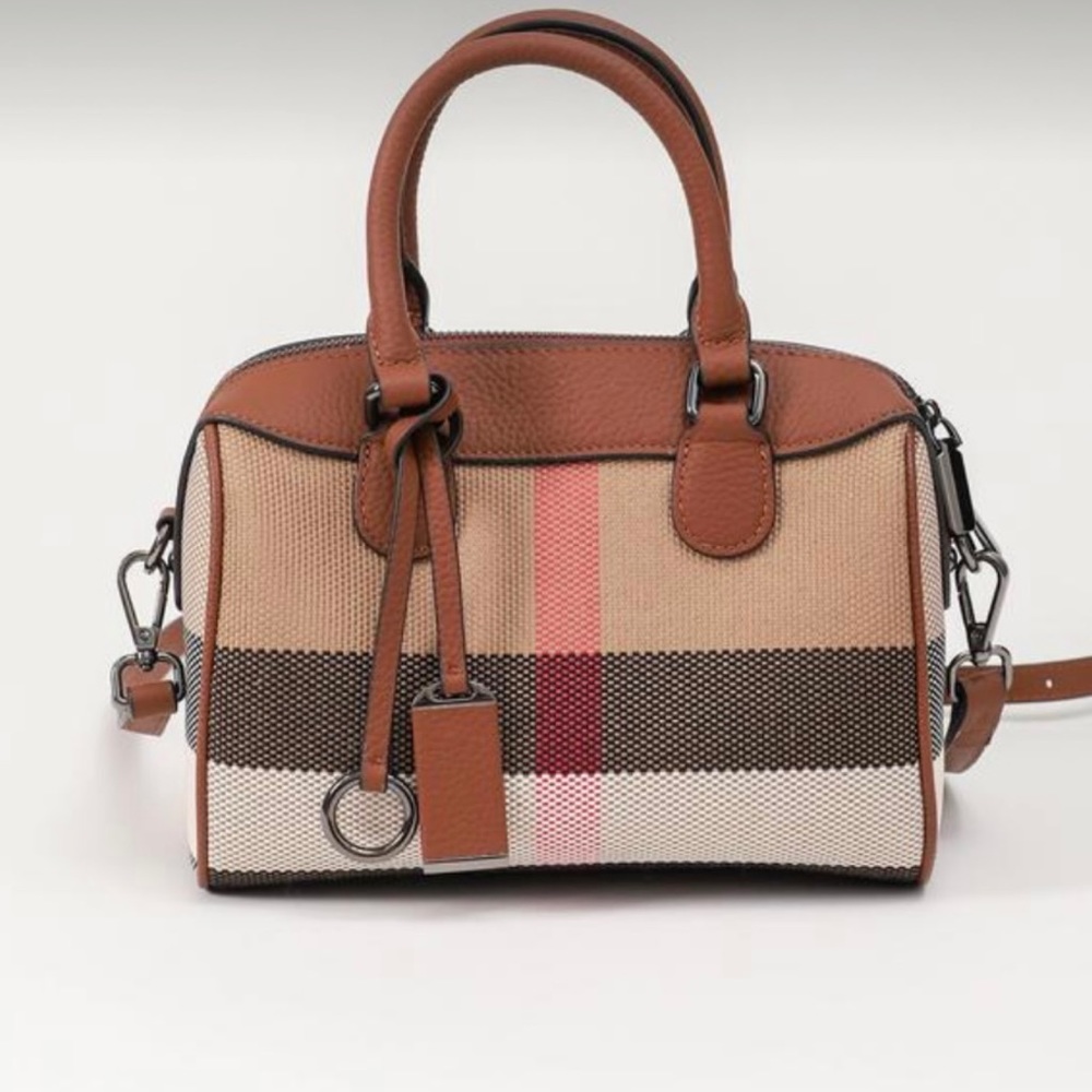 Checkered Bowler Boston Bag